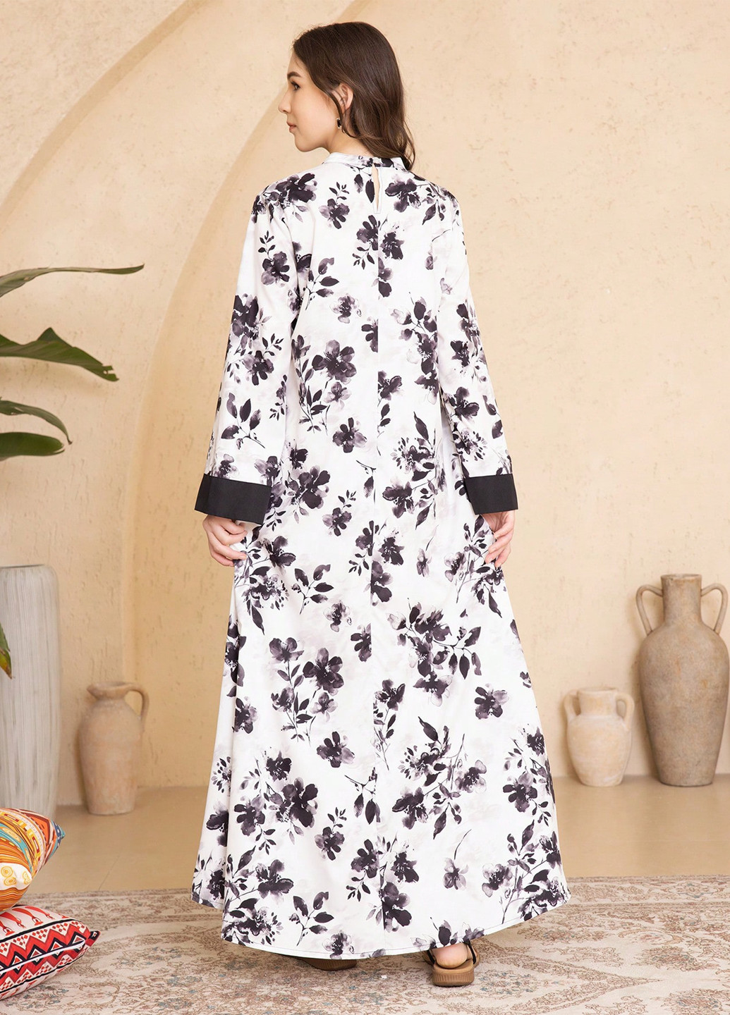 Чёрно-белое платье SHEIN (365497052)