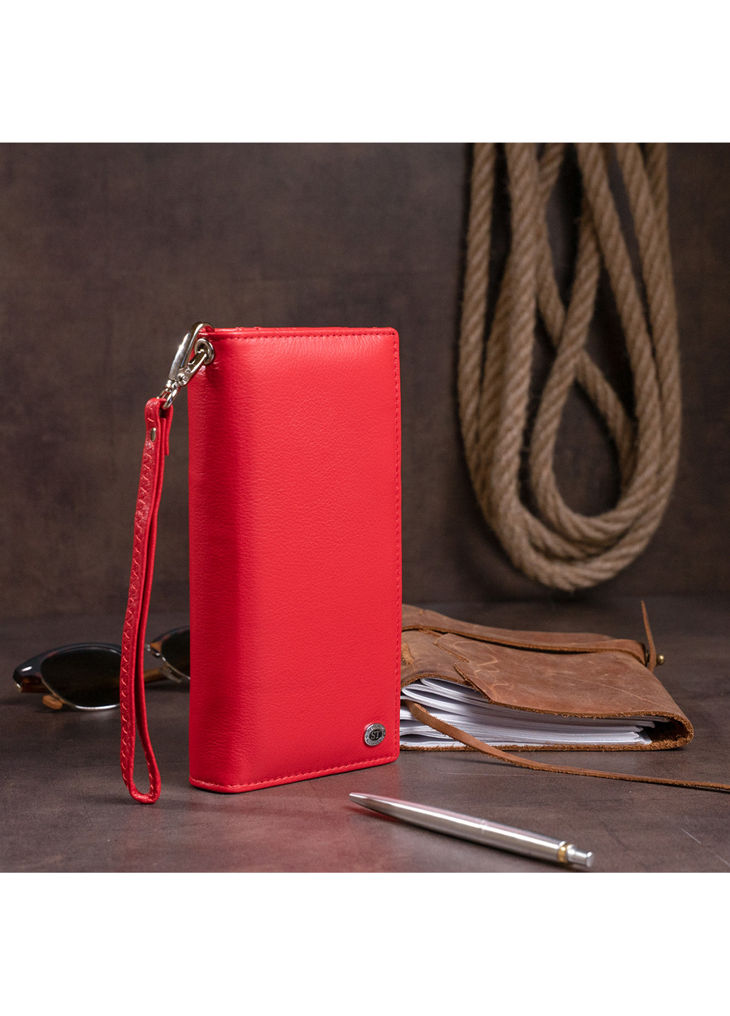 Жіночий шкіряний гаманець 19х9,5х2,5 см st leather (252129345)