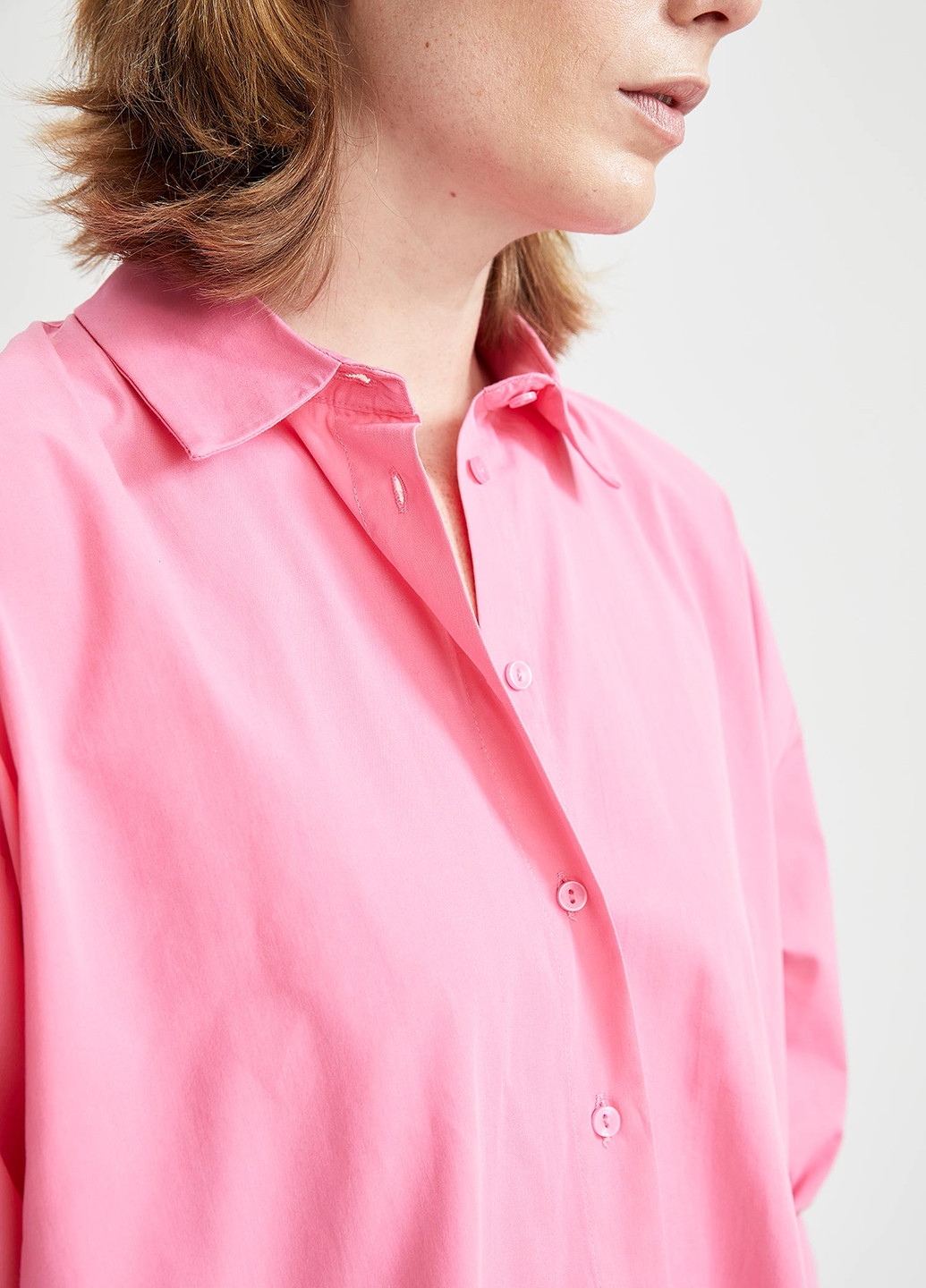 Светло-розовая кэжуал рубашка DeFacto