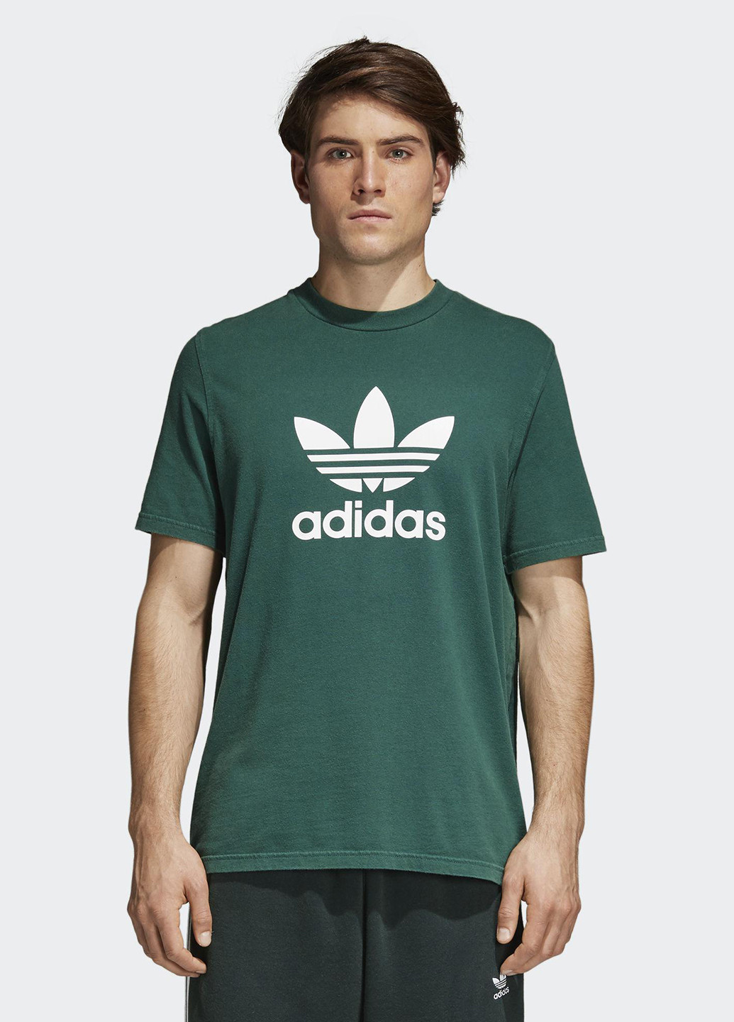 Зеленая летняя футболка adidas
