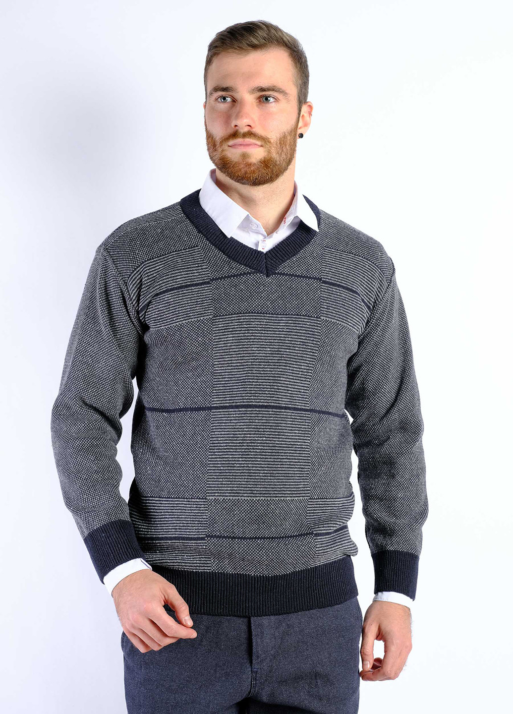 Темно-синій демісезонний пуловер пуловер Time of Style