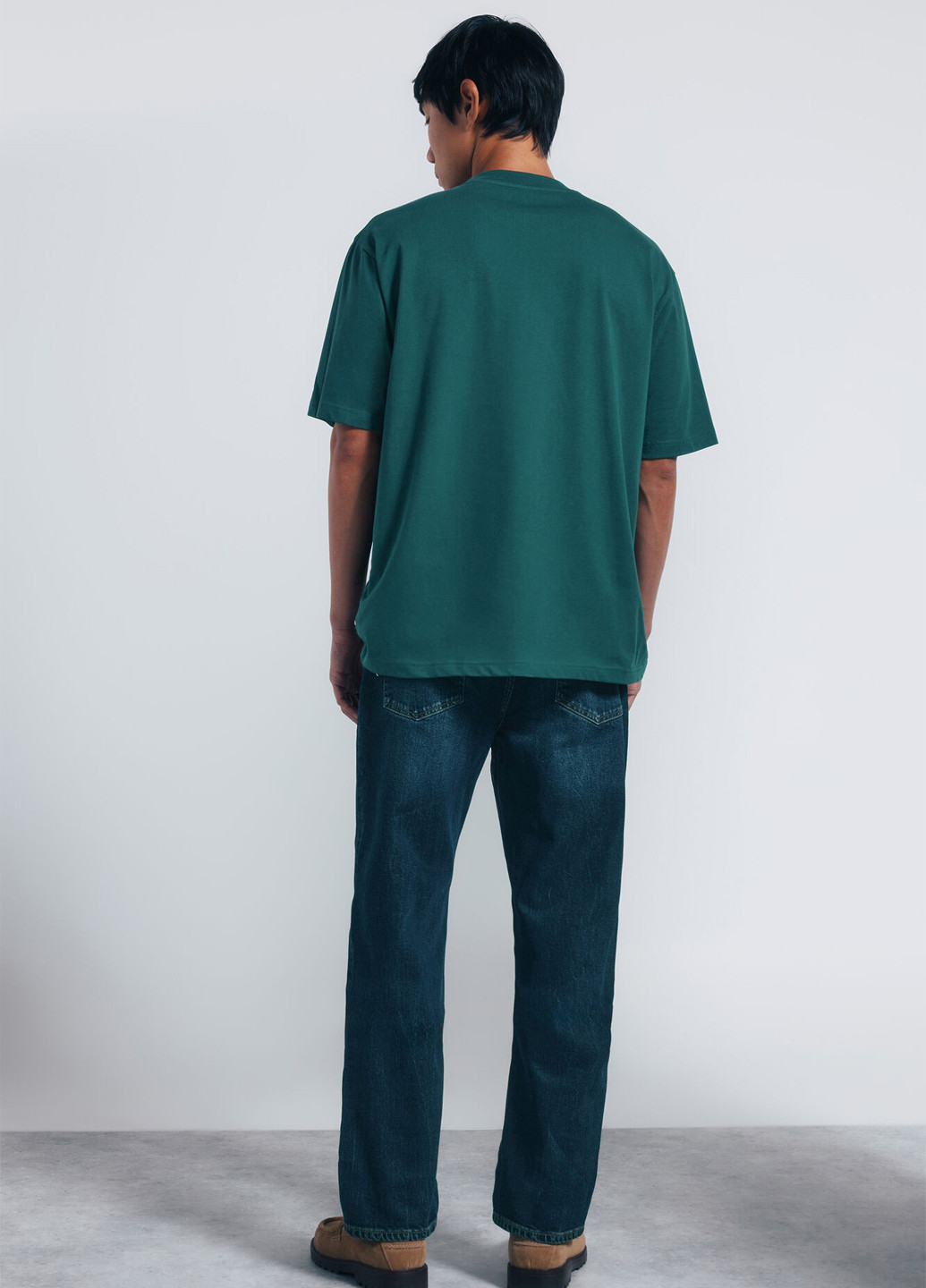 Темно-бирюзовые демисезонные прямые джинсы Springfield