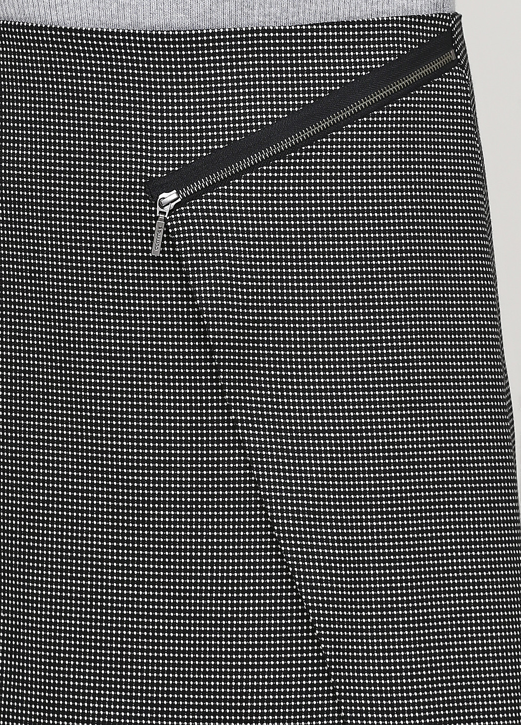 Черно-белая кэжуал в горошек юбка Comma, by s.Oliver а-силуэта (трапеция)