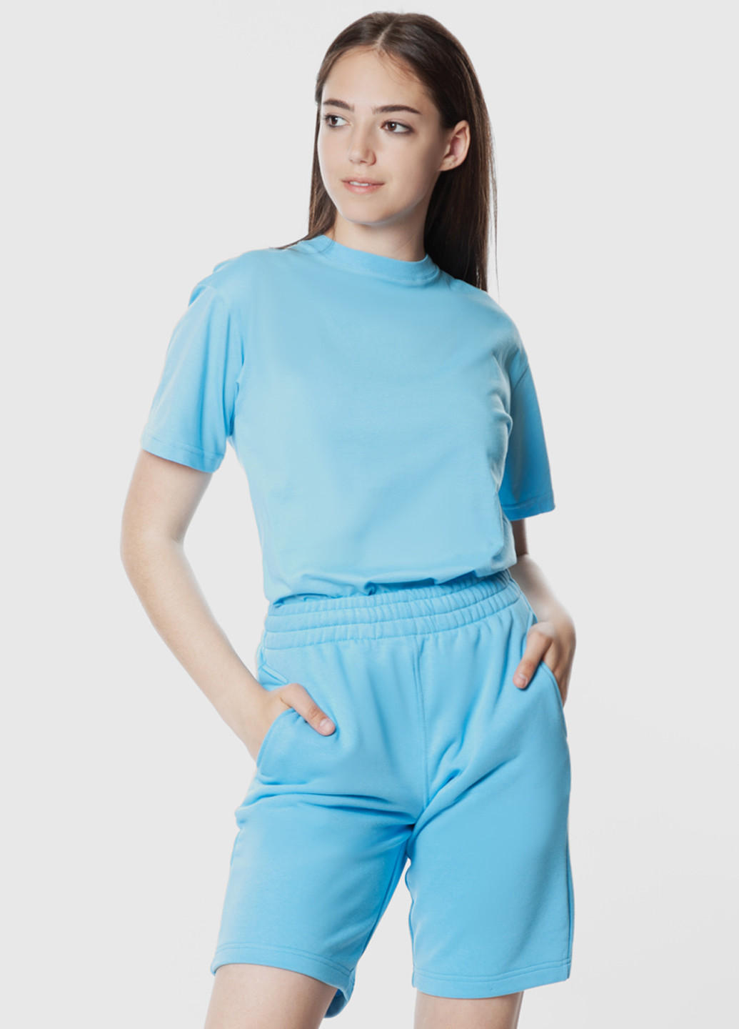 Голубая летняя футболка женская Arber T-shirt W Overs