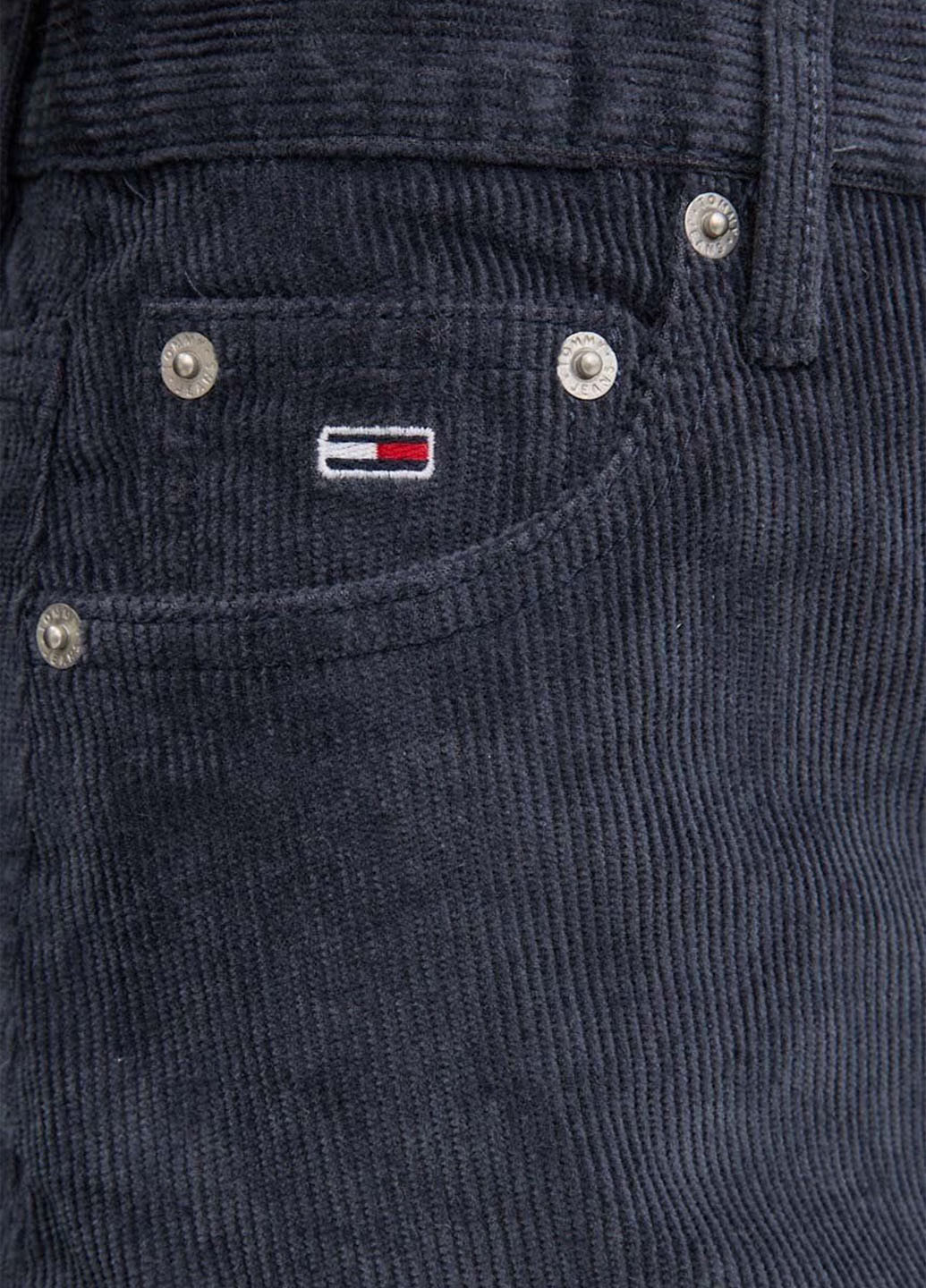 Синяя кэжуал однотонная юбка Tommy Jeans а-силуэта (трапеция)