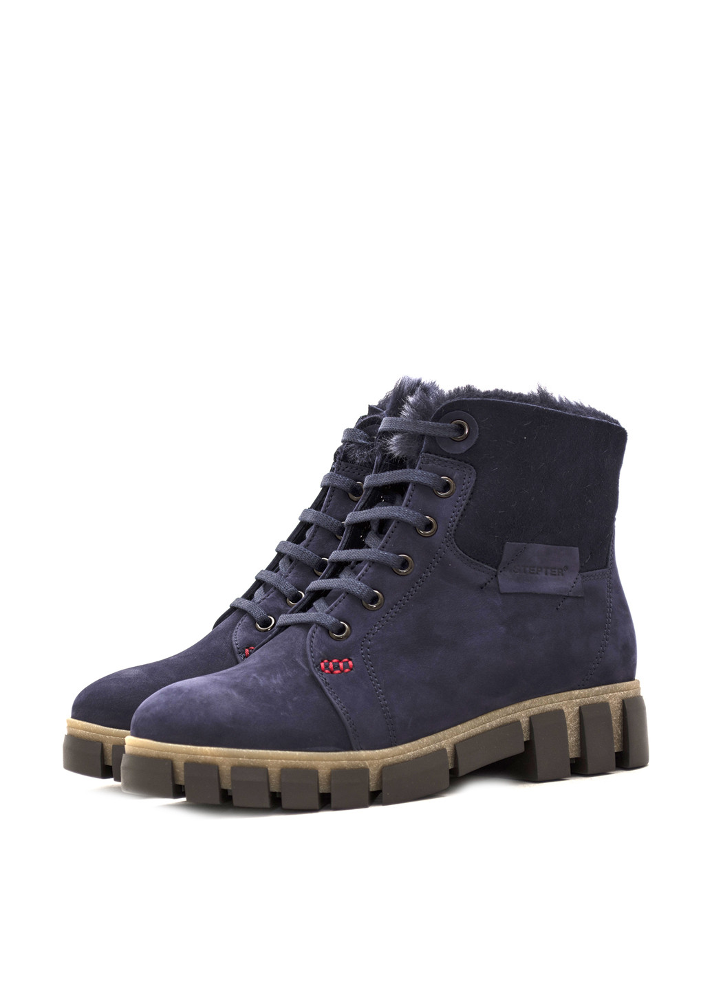 Зимние ботинки Стептер со шнуровкой из натурального нубука