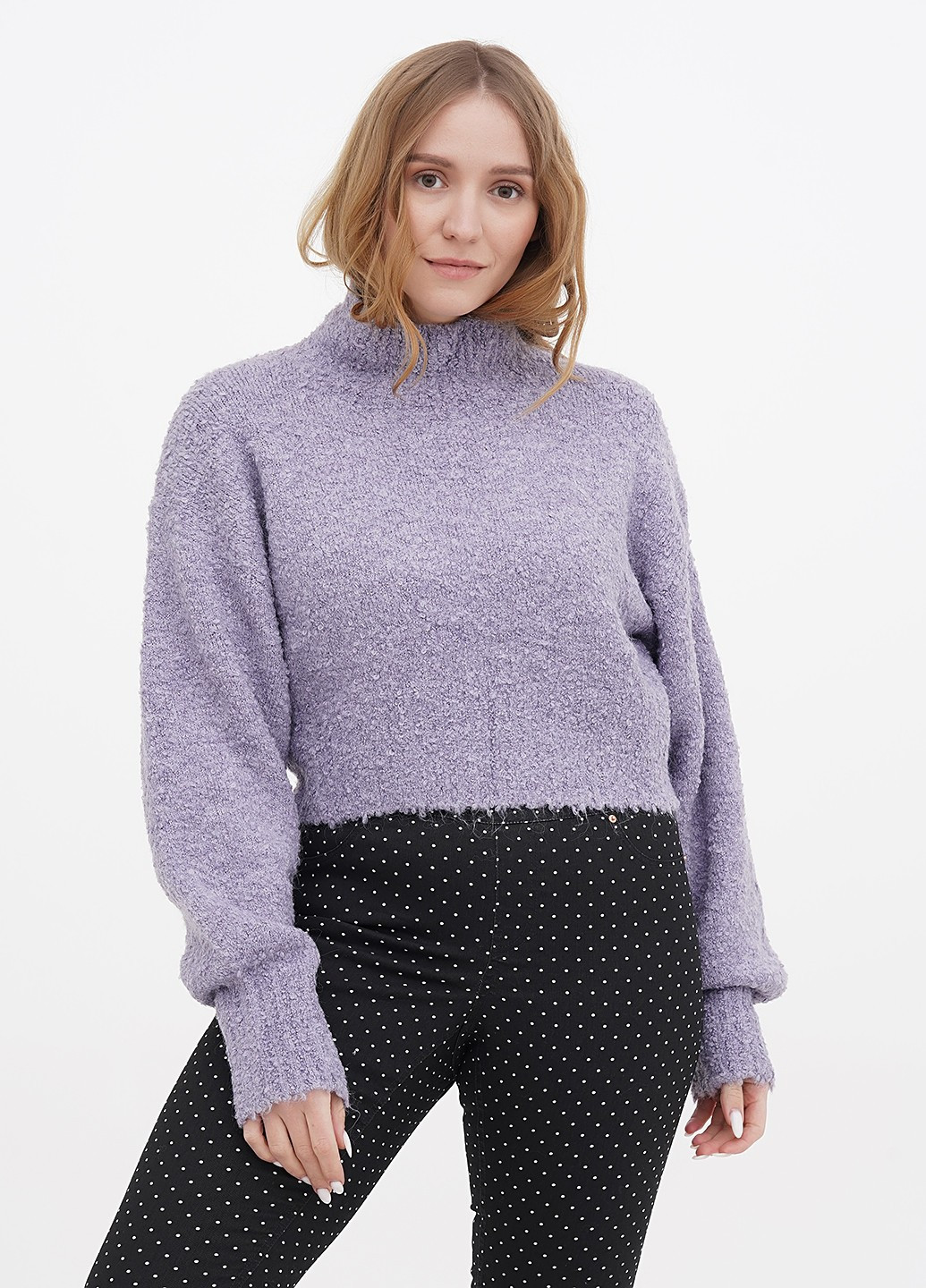 Бузковий зимовий светр Monki