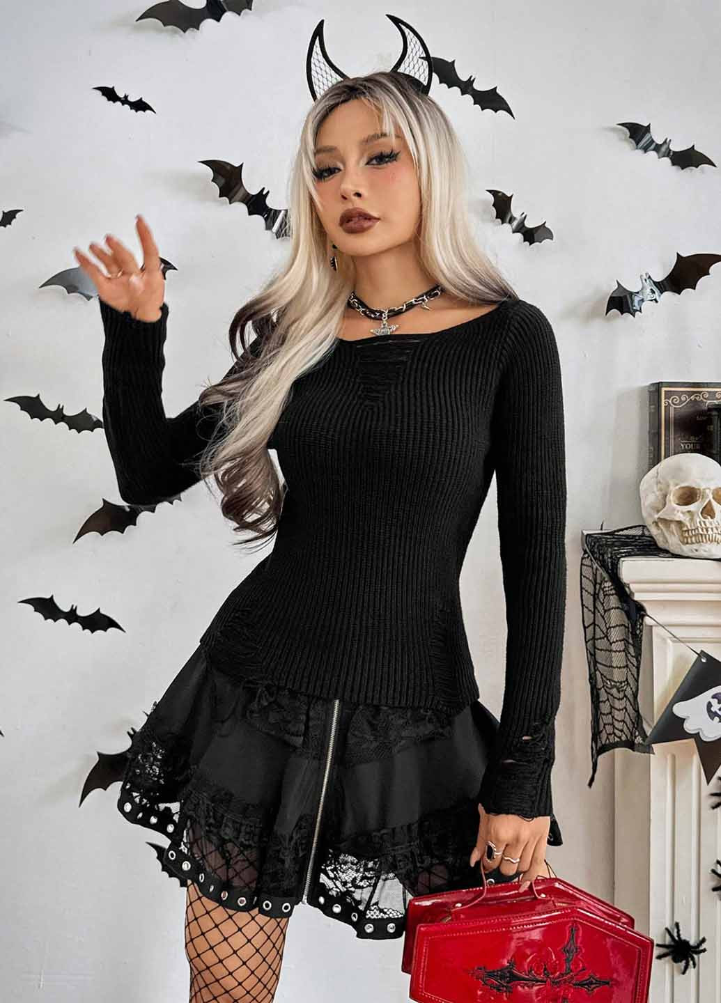 Черный демисезонный джемпер джемпер SHEIN