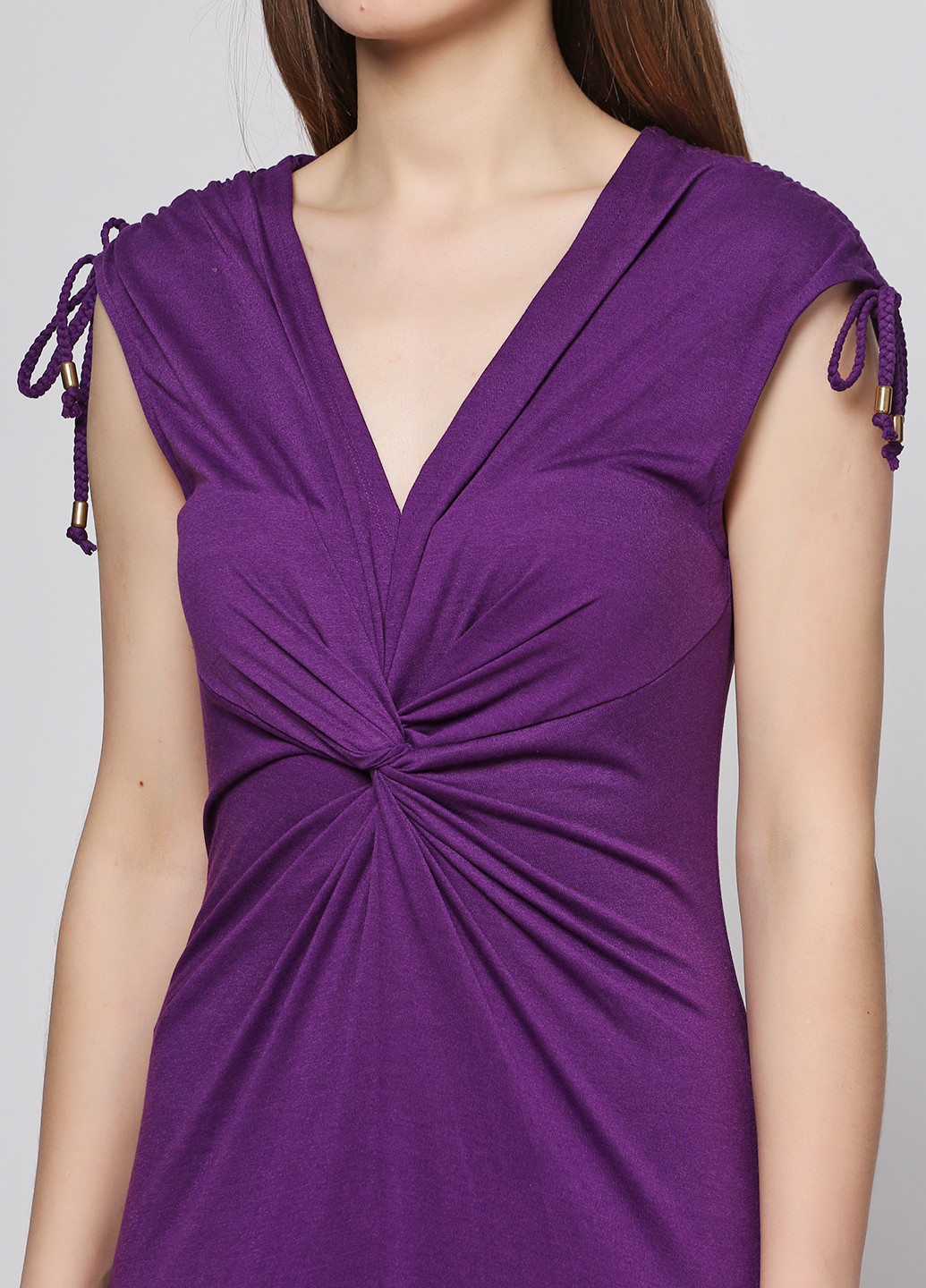 Фиолетовое коктейльное платье Mark однотонное