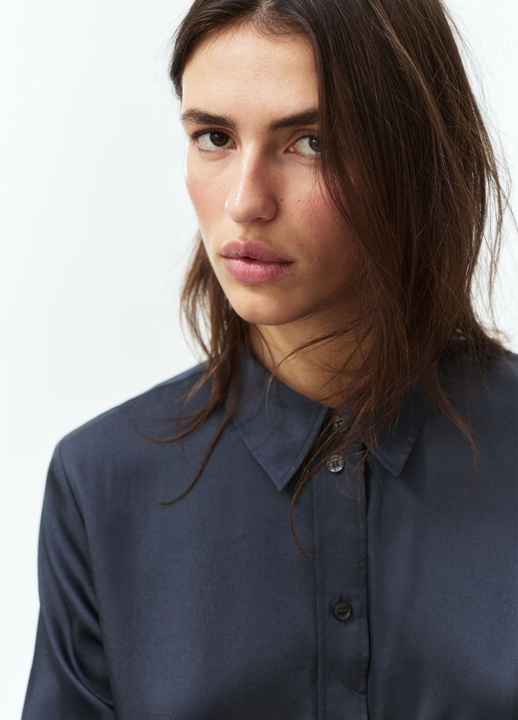 Тёмно-синяя блуза H&M