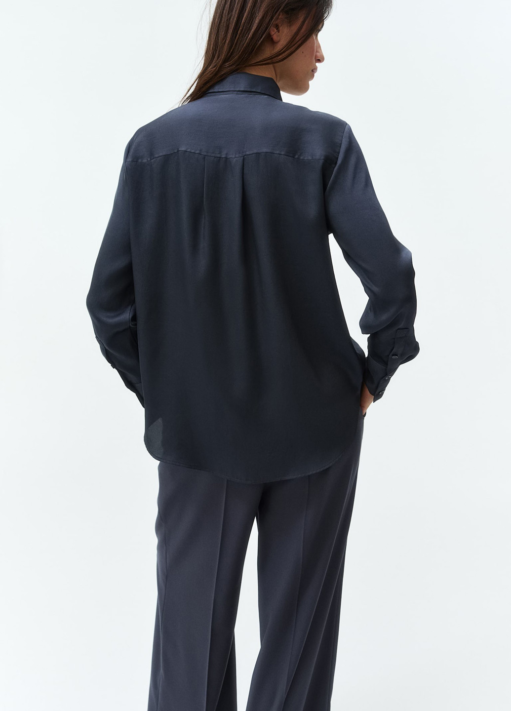 Тёмно-синяя блуза H&M