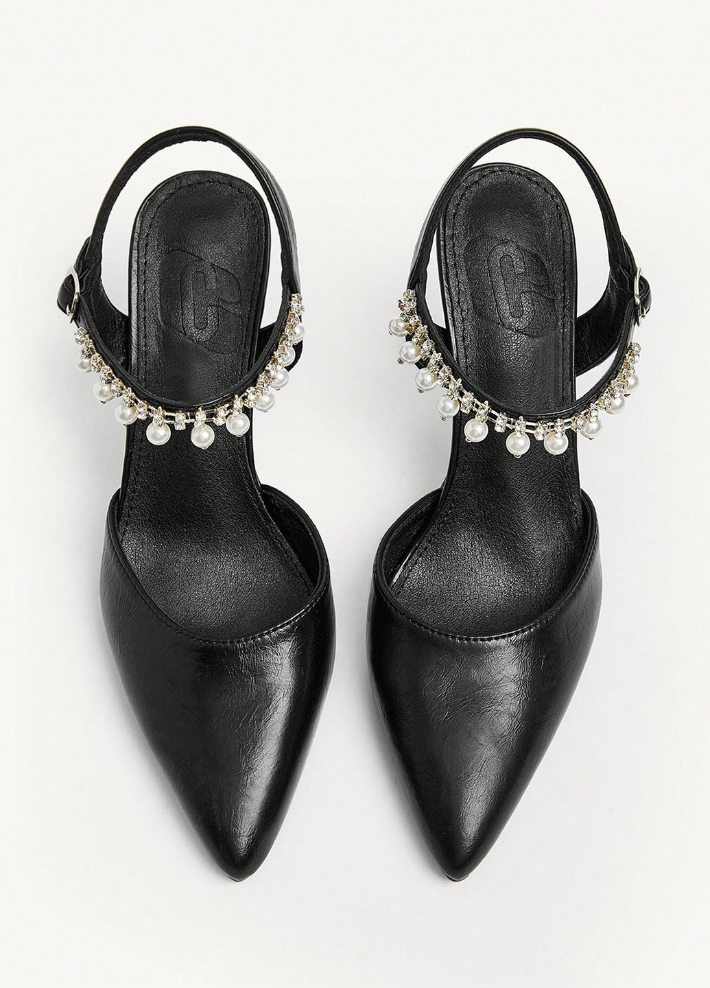 SHEIN Туфлі анкл страп чорний з штучна шкіра, китай — демісезон (366512249)