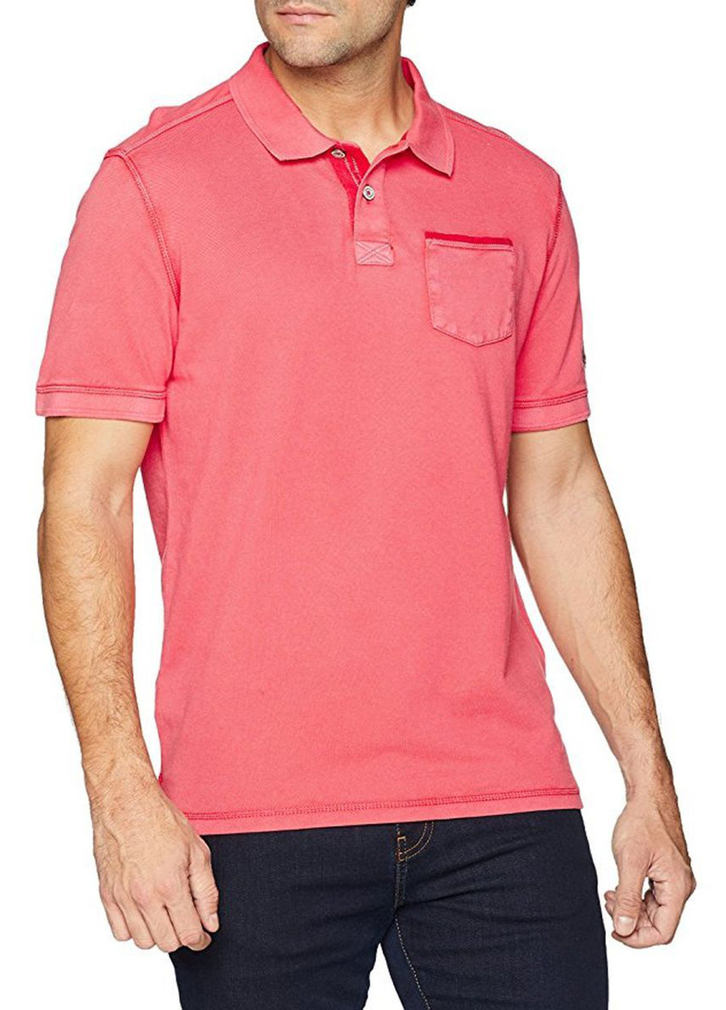 Розовая футболка-поло для мужчин Tom Tailor