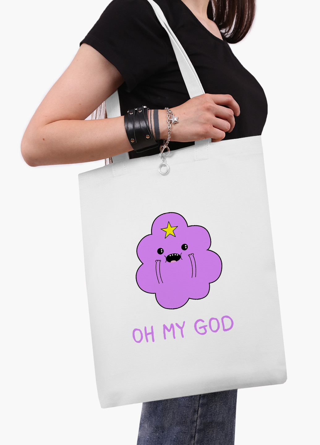 Эко сумка шоппер белая Принцесса бубльгум Время Приключений (Adventure Time) (9227-1575-WT-2) экосумка шопер 41*35 см MobiPrint (219111092)