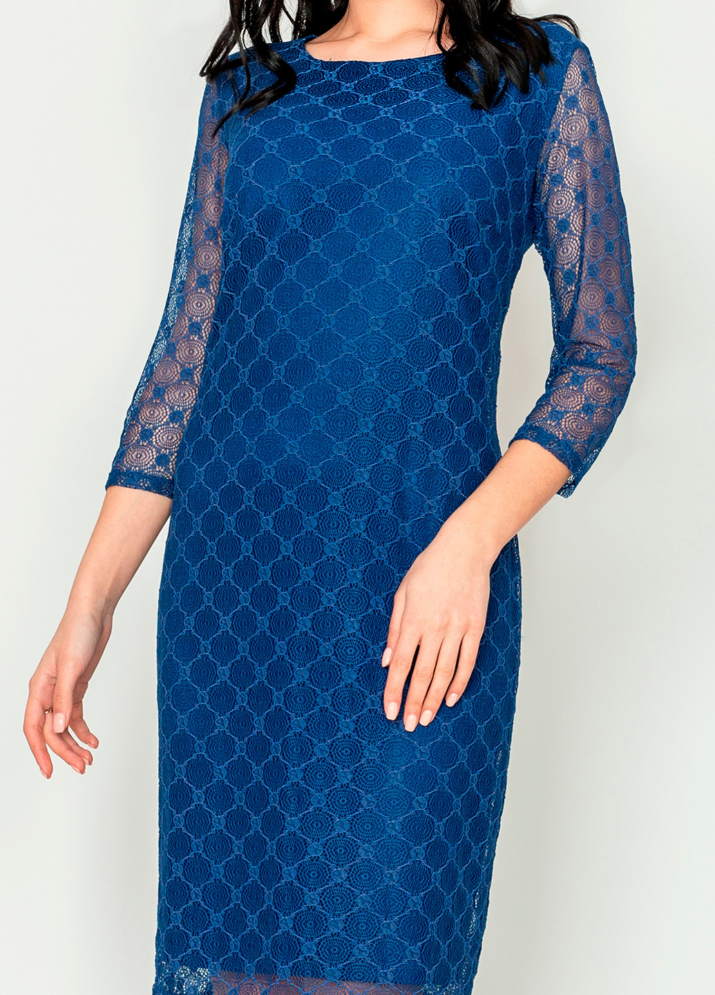 Синя коктейльна сукня Seam з геометричним візерунком