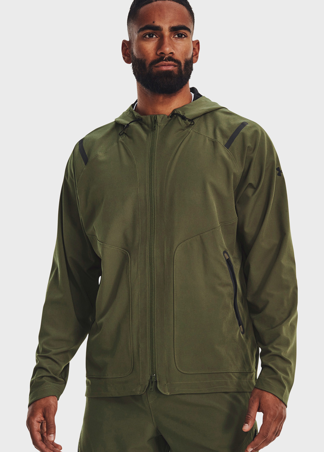 Оливковая демисезонная ветровка Under Armour