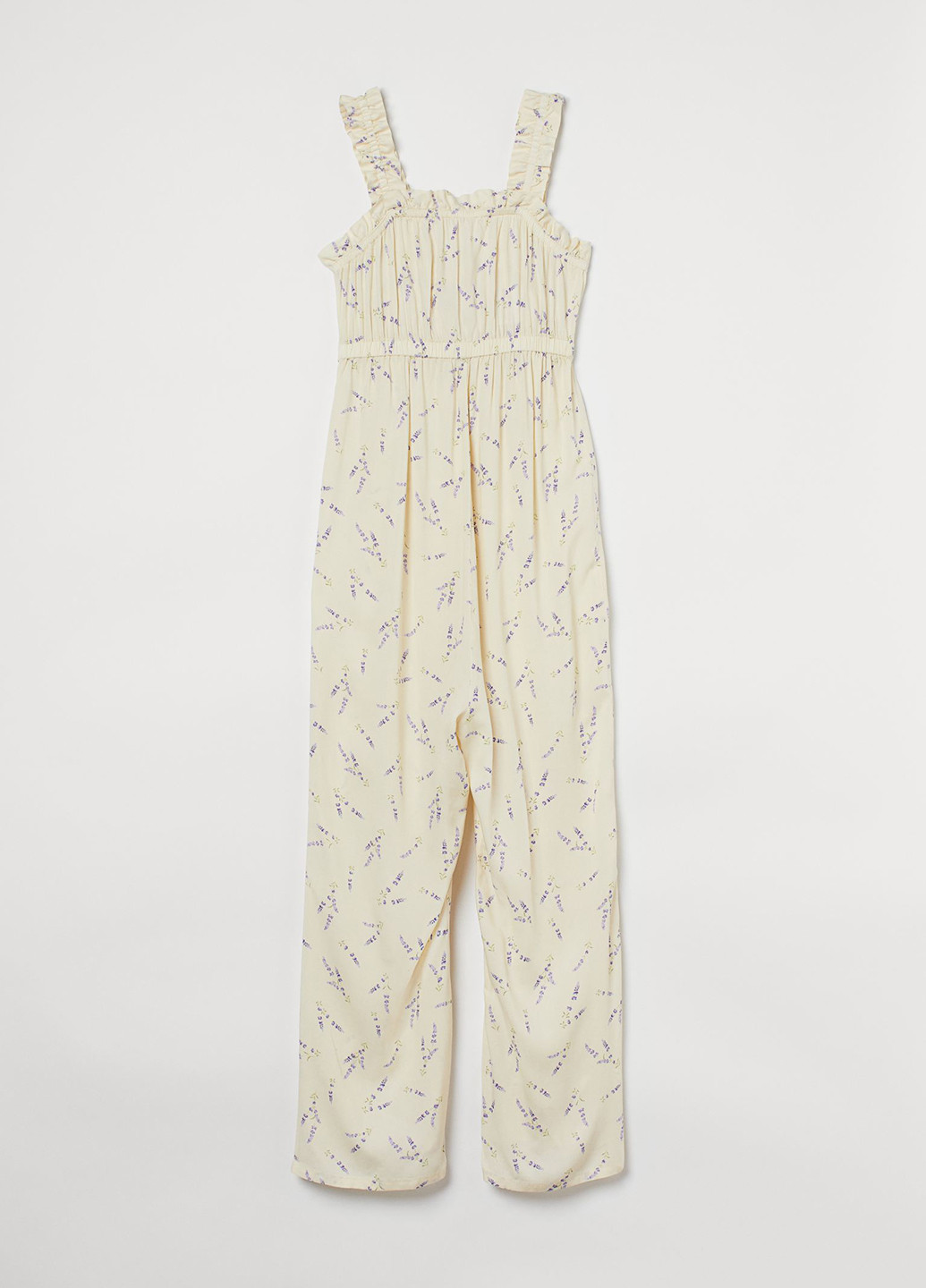 Комбінезон для вагітних H&M комбінезон-брюки квітковий айворий кежуал віскоза