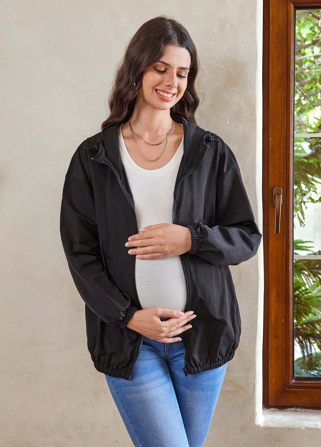 Ветровка для беременных SHEIN (316469586}