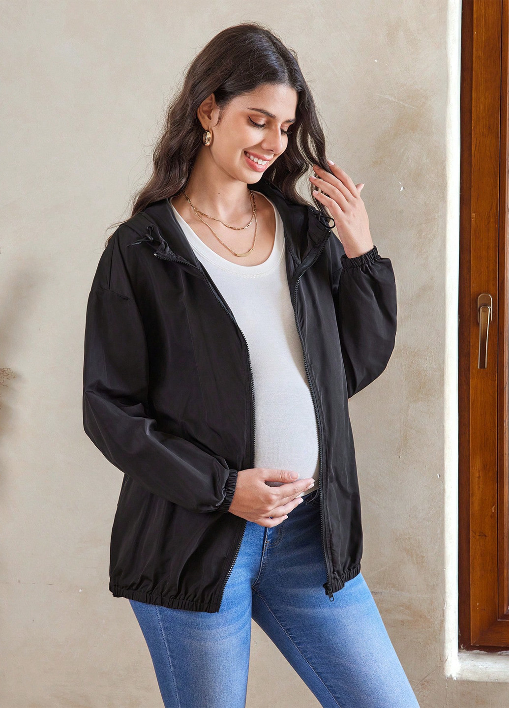 Ветровка для беременных SHEIN (316469586}