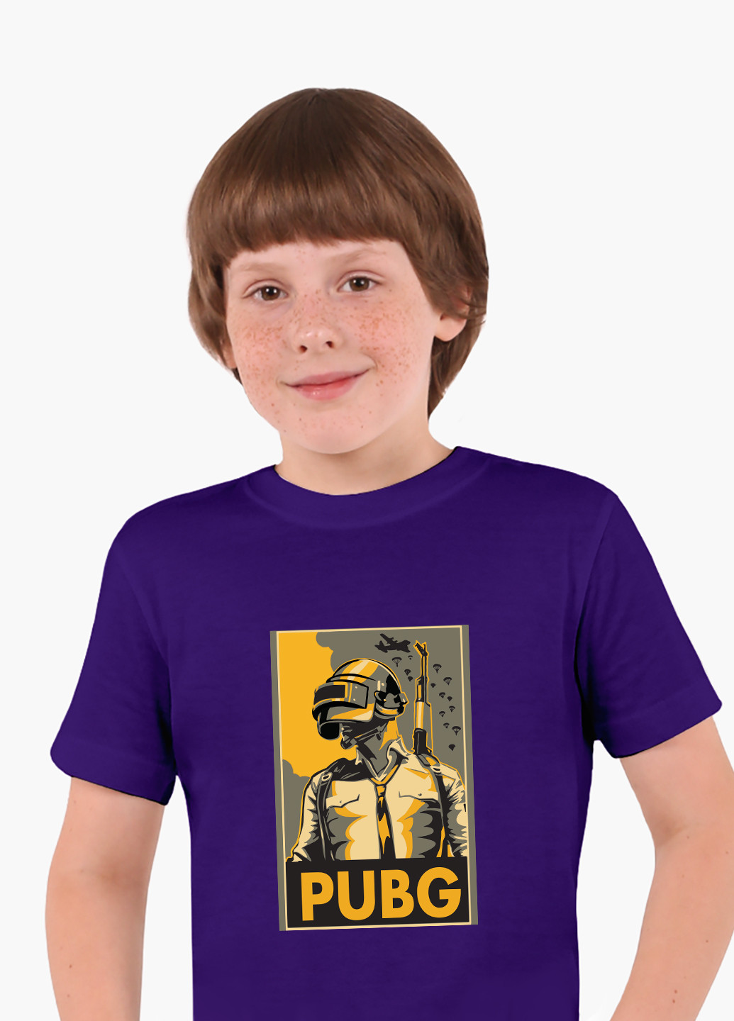 Фиолетовая демисезонная футболка детская пубг пабг (pubg)(9224-1181) MobiPrint