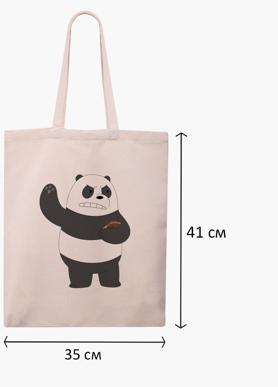Эко сумка шоппер белая Вся правда о медведях (We Bare Bears) (9227-1776-WT) экосумка шопер 41*35 см MobiPrint (216642234)