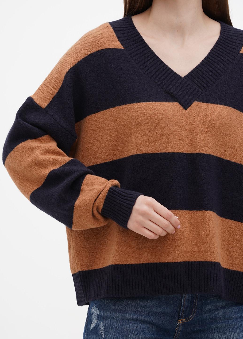 Комбинированный демисезонный пуловер пуловер Comma