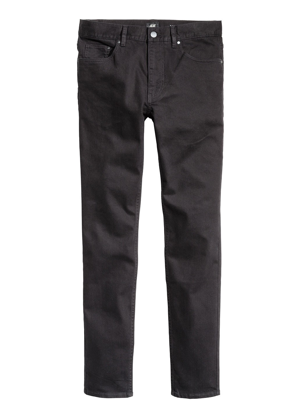 Черные джинсовые демисезонные зауженные брюки H&M