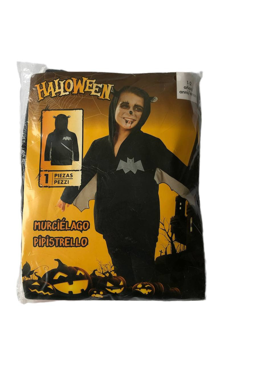 Черный костюм детский для хэллоуина "летучая мышь" Lidl
