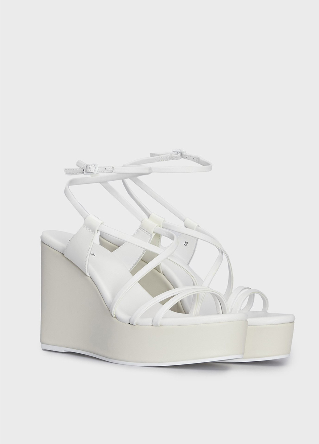 Белые босоножки Calvin Klein с ремешком с логотипом