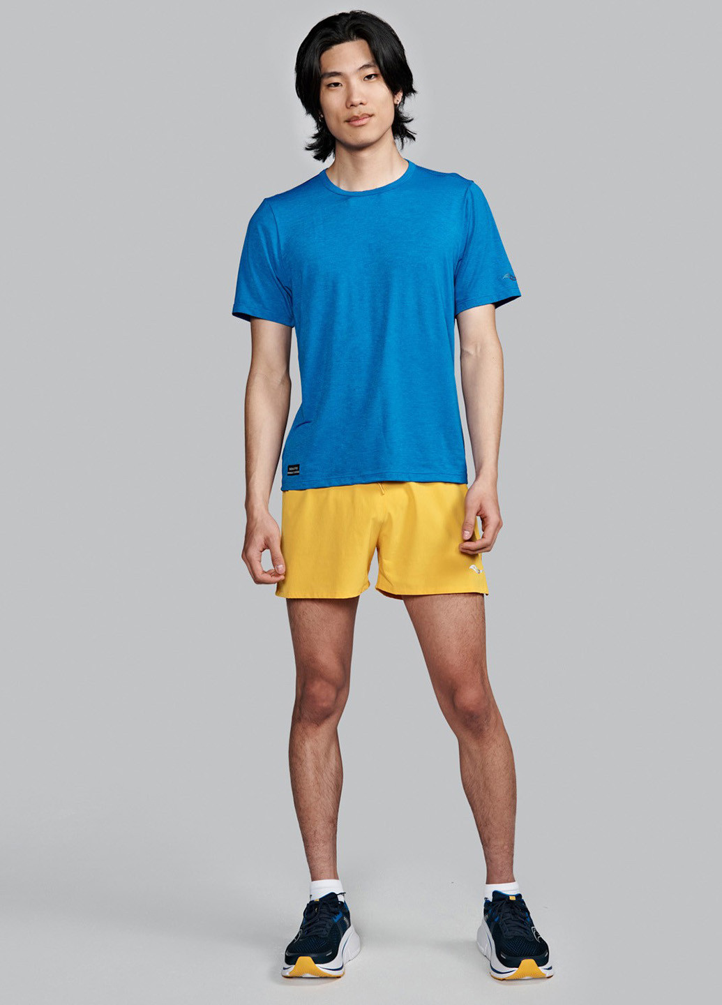 Синяя футболка Saucony STOPWATCH SHORT SLEEVE