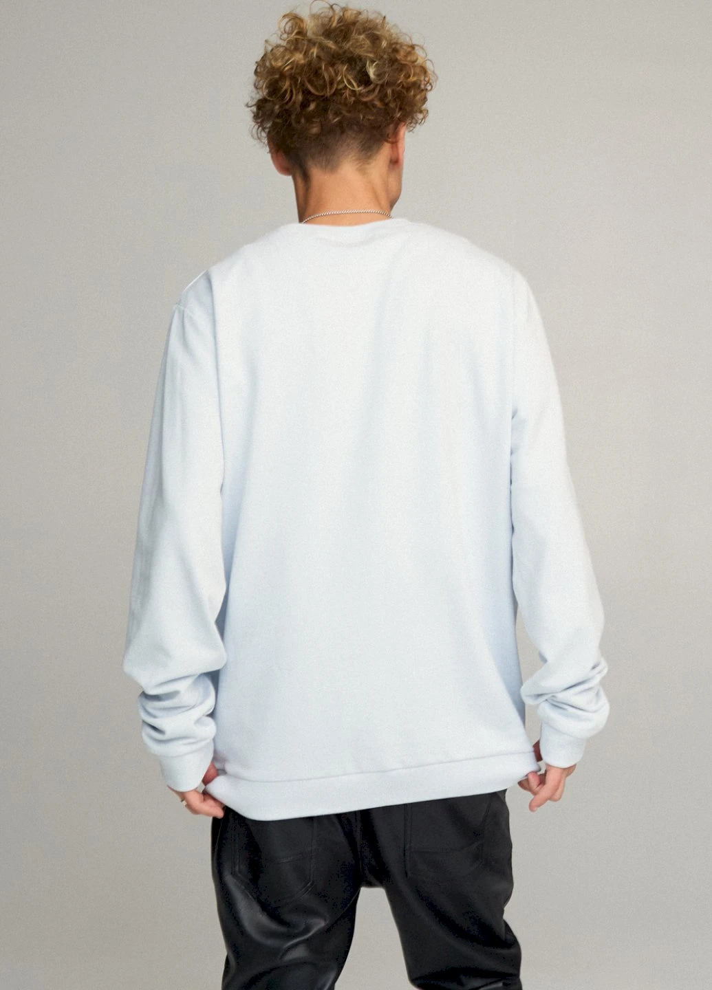 Світло-блакитний світшот чоловічий oversize /no flis/ YAPPI (252259502)