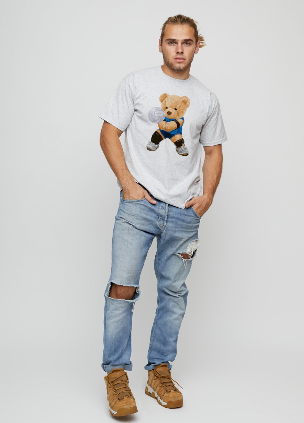 Сіра футболка чоловіча basic YAPPI