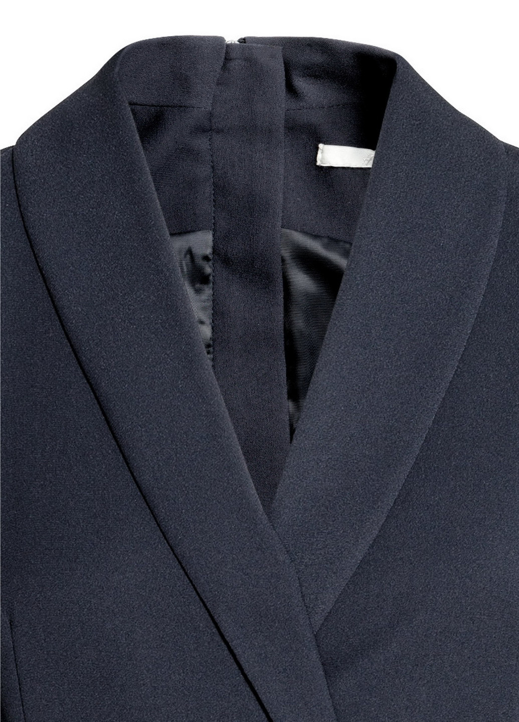 Комбинезон H&M комбинезон-брюки однотонный тёмно-синий кэжуал полиэстер, трикотаж