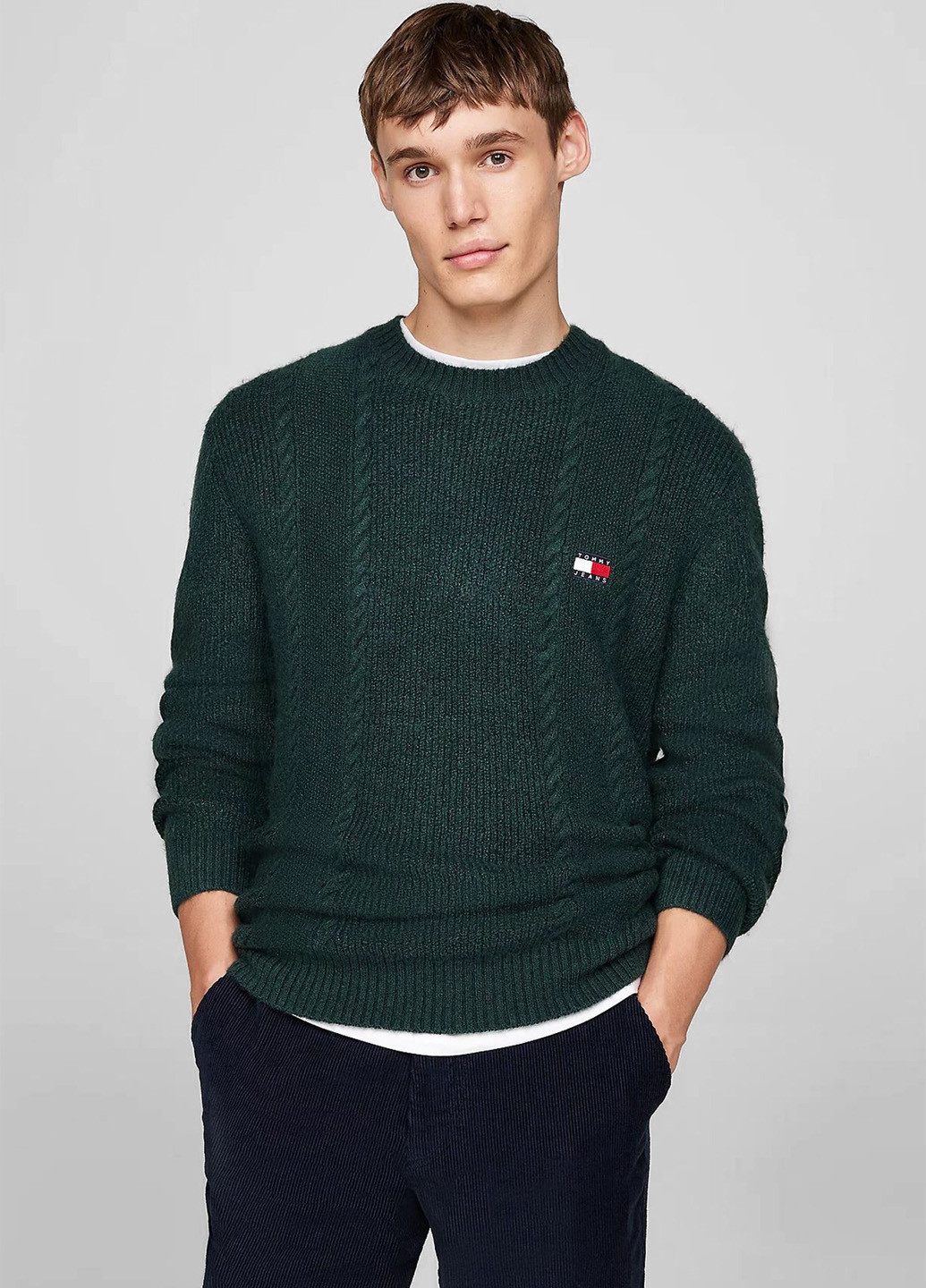 Зеленый демисезонный джемпер джемпер Tommy Jeans