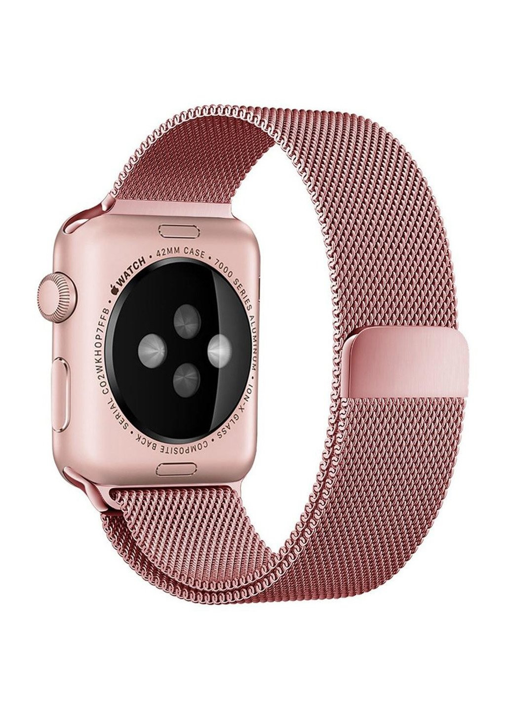 Ремінець Milanese Loop для Apple Watch 38 / 40mm металевий рожеве золото магнітний Series 5 4 3 2 1 Rose Gold ARM (222374757)