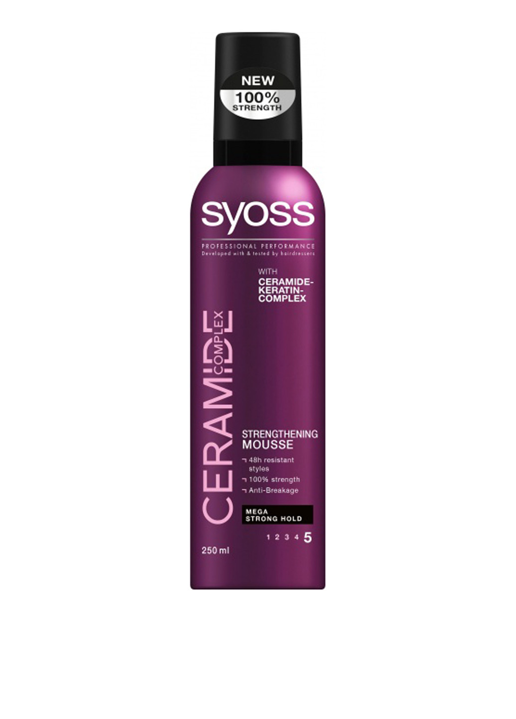 Мусс для укладки волос Ceramide, максимально сильная фиксация, 250 мл Syoss (140830323)