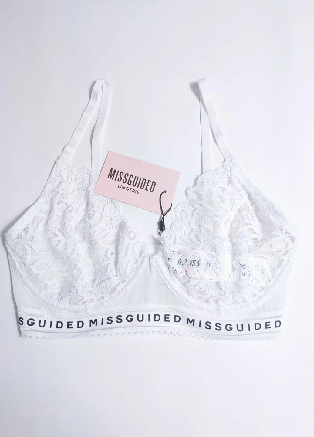 Білий корбей бюстгальтер Missguided з кісточками поліамід