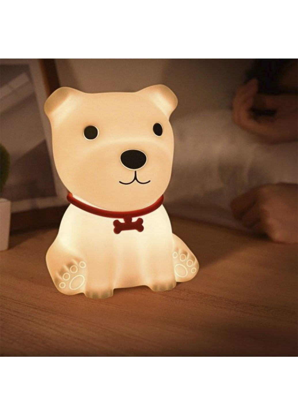 Детский ночник медвежонок Dream Lites Puppy силиконовый светильник, аккумуляторный, 7 цветов свечения Bailong (255722731)