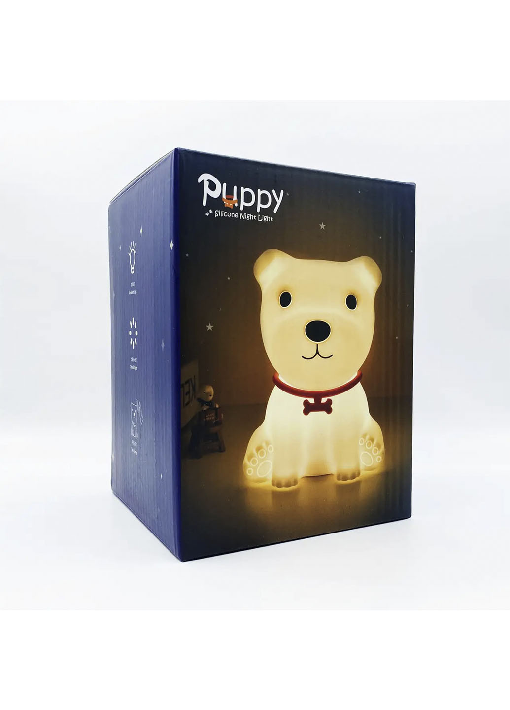 Дитячий нічник ведведик Dream Lites Puppy силіконовий світильник, акумуляторний, 7 кольорів світіння Bailong (255722731)