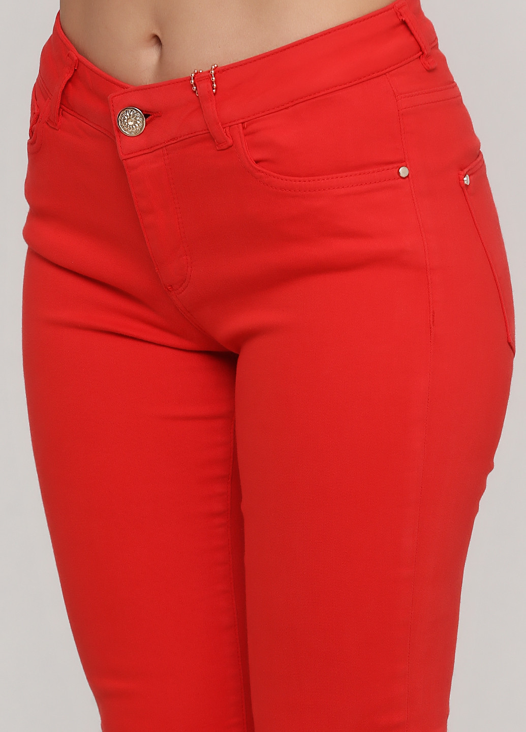 Красные кэжуал демисезонные зауженные брюки Mos Mosh