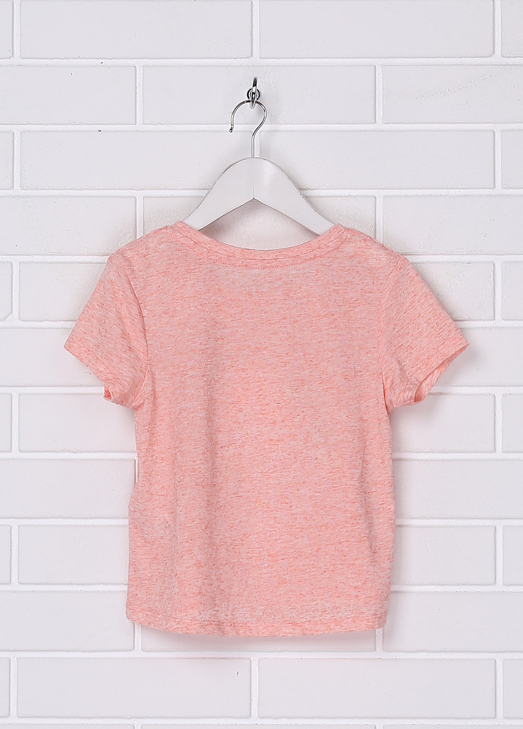Персиковая летняя футболка с коротким рукавом C&A