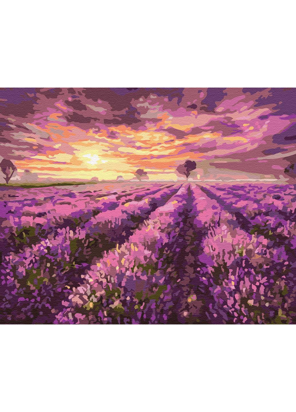 Картина за номерами "Лавандовий захід" 40х50 см Brushme (216134769)