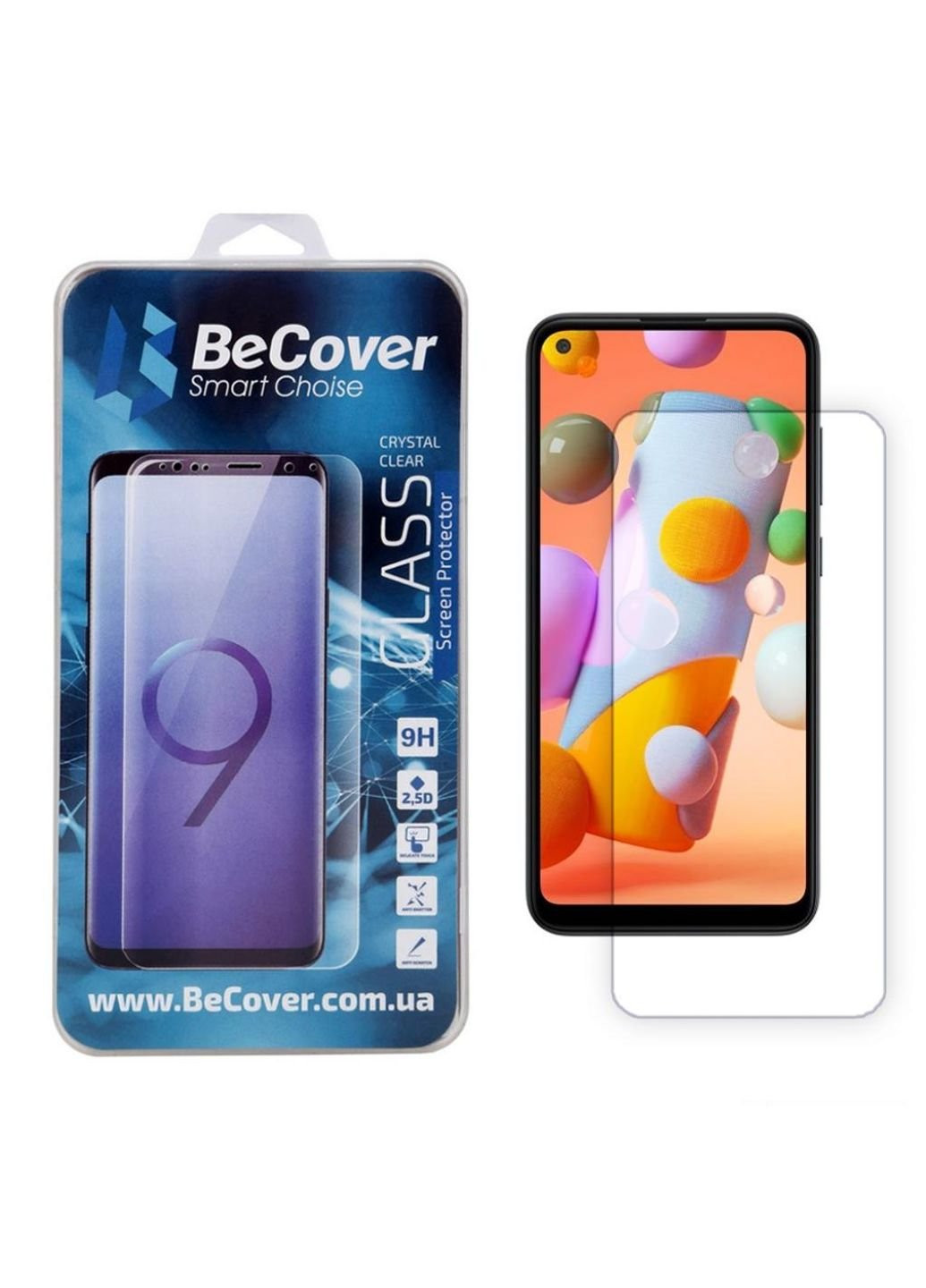 Скло захисне Samsung Galaxy M11 SM-M115 Crystal Clear Glass (704849) BeCover (249599234)