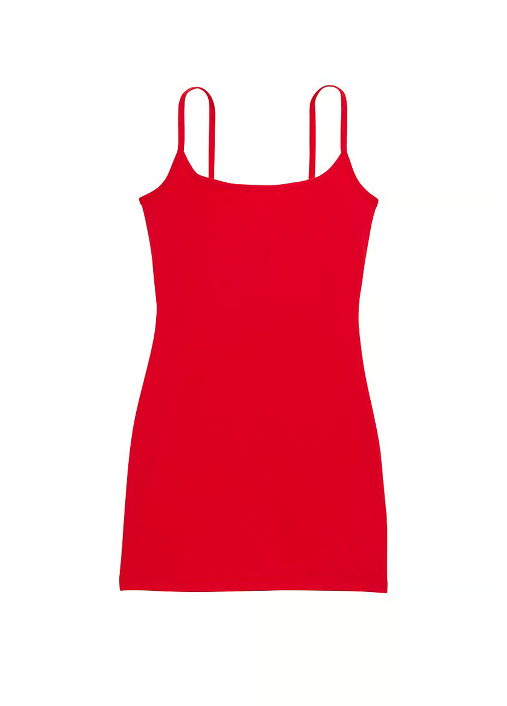 Красное домашнее платье силуэтная Victoria's Secret однотонное