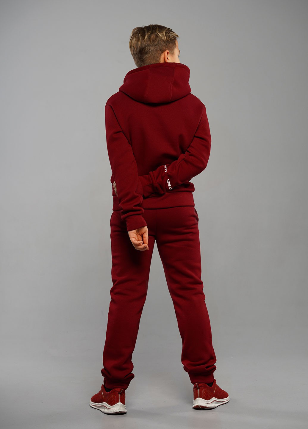 Бордовий зимній зимовий спортивний костюм брючний Tiaren Лео