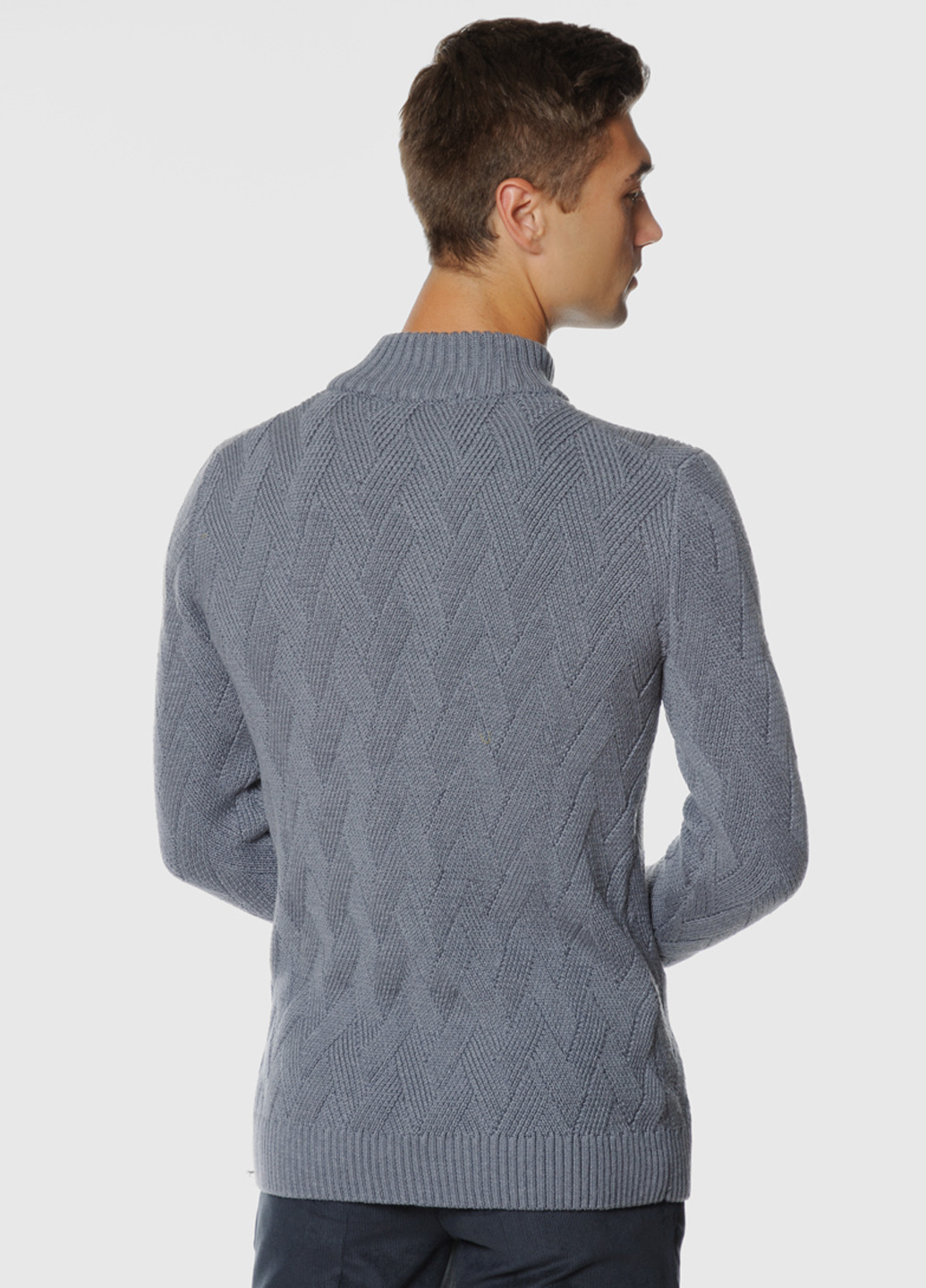 Серый демисезонный свитер мужской Arber Zipper-neck 7 N-MTR-08