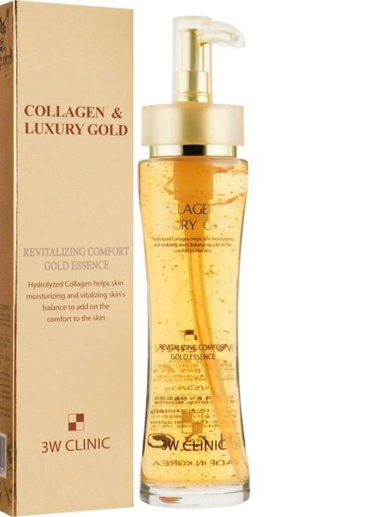 Collagen & Luxury Gold Revitalizing Comfort Gold Essence Эссенция для лица Золото, 150 мл 3W Clinic (236329470)