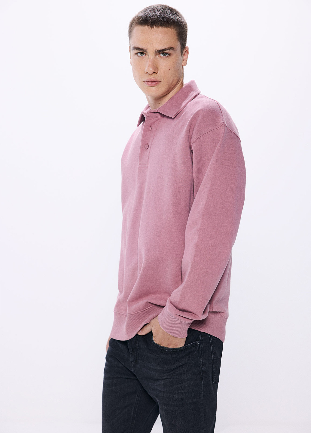 Розовая футболка-поло для мужчин Springfield однотонная