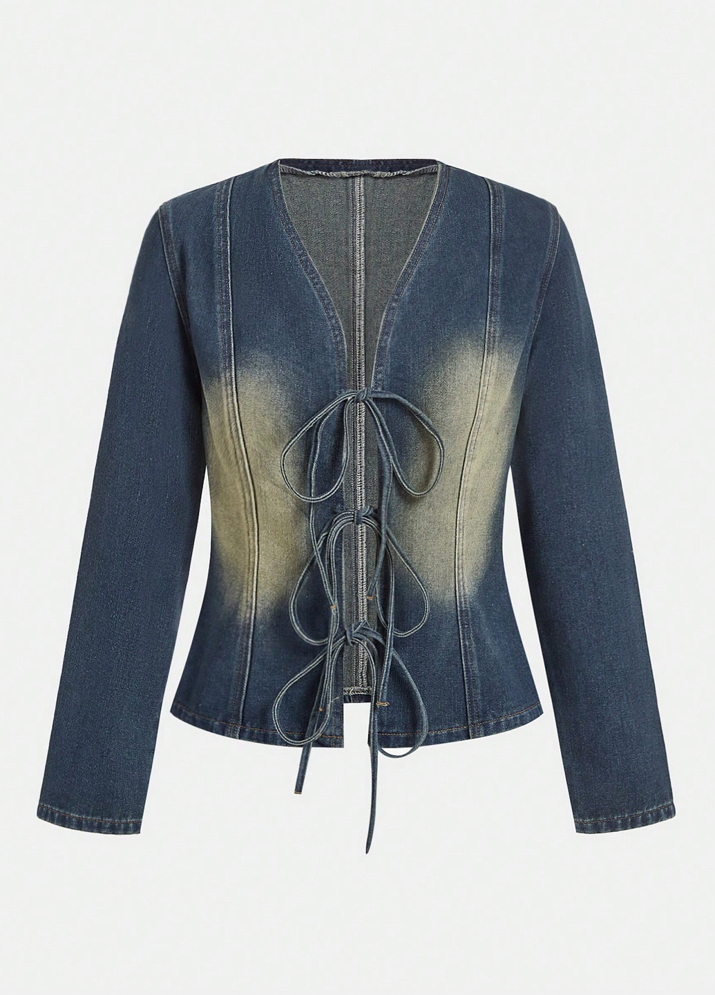 Синяя демисезонная куртка куртка-пиджак SHEIN