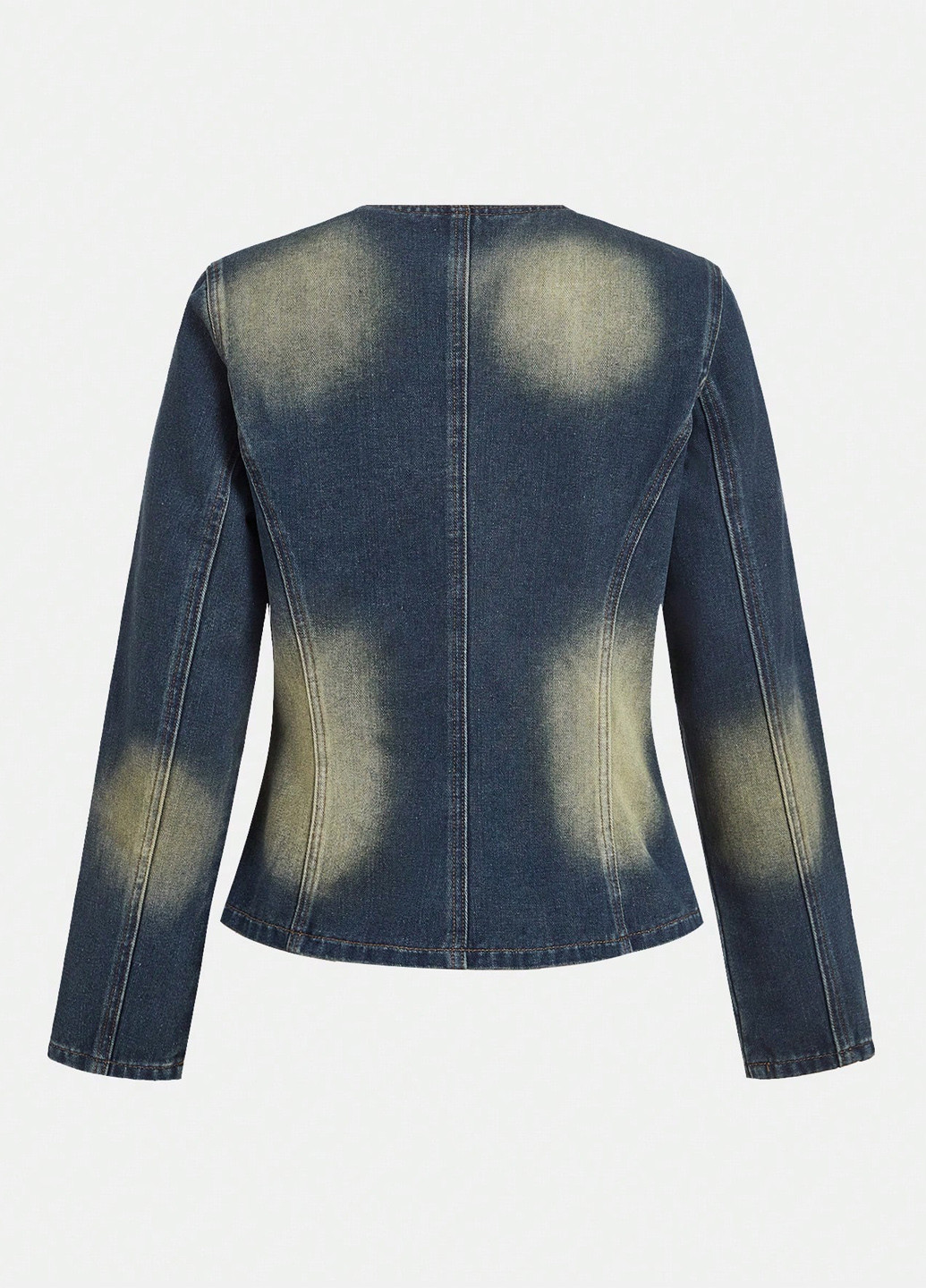 Синяя демисезонная куртка куртка-пиджак SHEIN